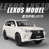 Jiaye 1/32 Модель легкосплавного автомобиля Lexus LX570 со звуком и светом, игрушечный внедорожник с шестиоткрытой коробкой