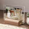 Transparent acrylic photo frame ins photo frame 6 8 inch specimen leaf carving display frame empty frame magnetic belt lamp table