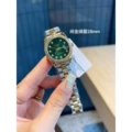 Golden green diamond surface