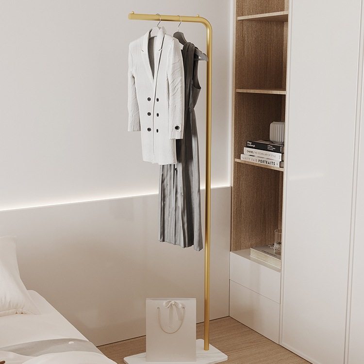 Simple Bedroom Coat Rack Floor-Standing Bedside Clothes Rack Living Room Rental House Clothes Rack Home Light Luxury Clothes Rack