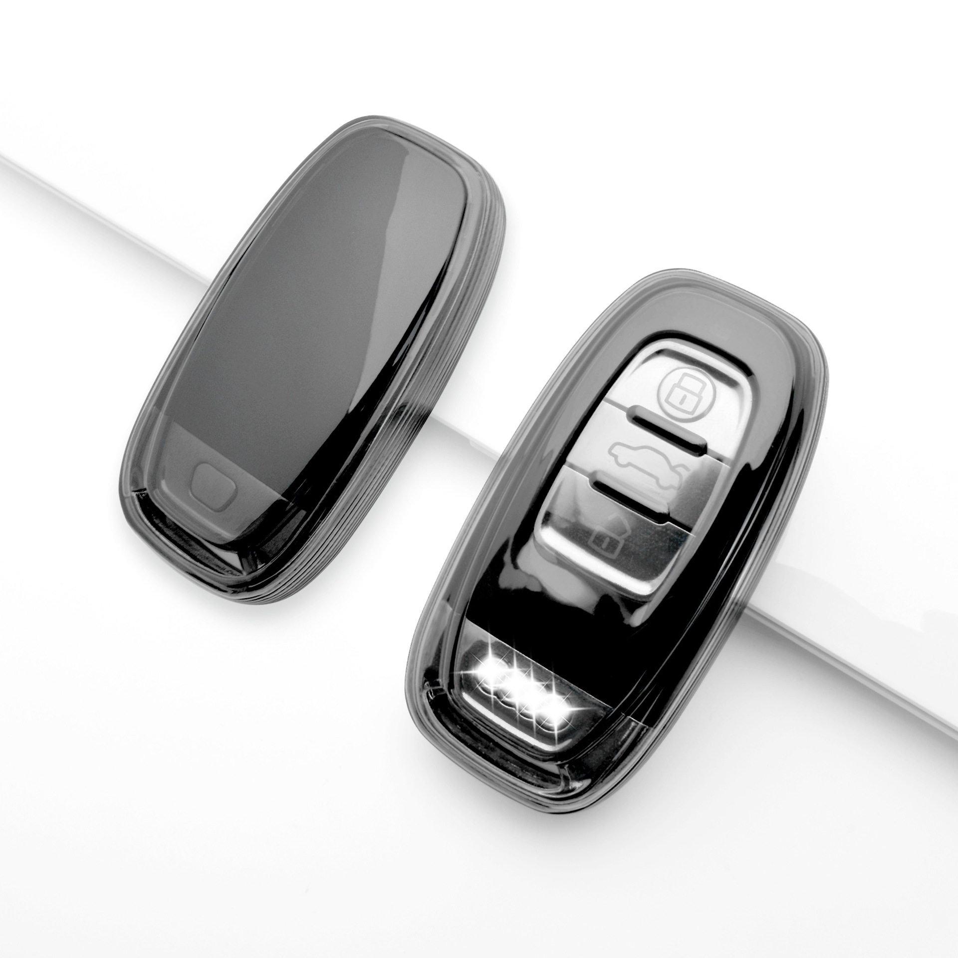 Cross-border explosions suitable for Audi car key case Audi silicone transparent tpu all-inclusive car key case new