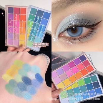 MISS LARA 18-color natural makeup is not easy to take off matte rainbow plate eye shadow European and American stage makeup makeup cross-border