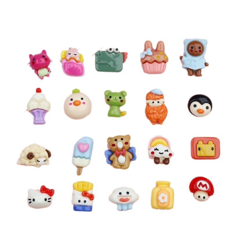 Special Offer mini glossy resin accessories large mixed cream glue diy hair rope phone case hair accessories clothing patch wholesale