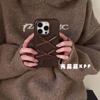 Bowknot Apple 16ProMax Phone Case iPhone15Pro New 13 Women 12 Soft 14 Leather XR New Year