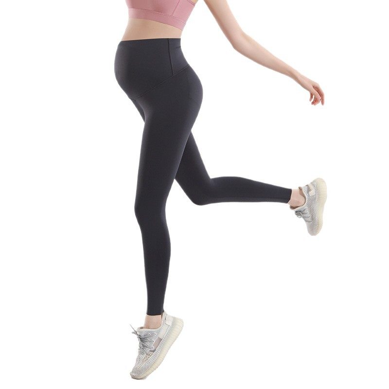 ROVO Pregnant Women Shark Leggings Pregnant Women's Pants Autumn and Winter Thick Barbie Belly Hip-lifting Pants Pregnancy Pants Yoga Pants