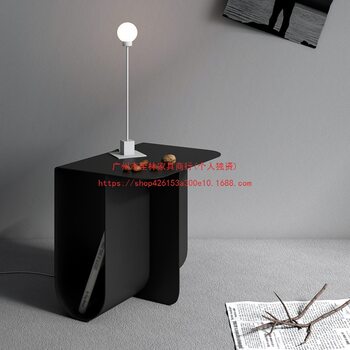 Light Luxury Metal Bedside Table Stainless Steel Modern Simple Sofa Small Side Table Living Room Bedroom Bedside Storage Corner Table