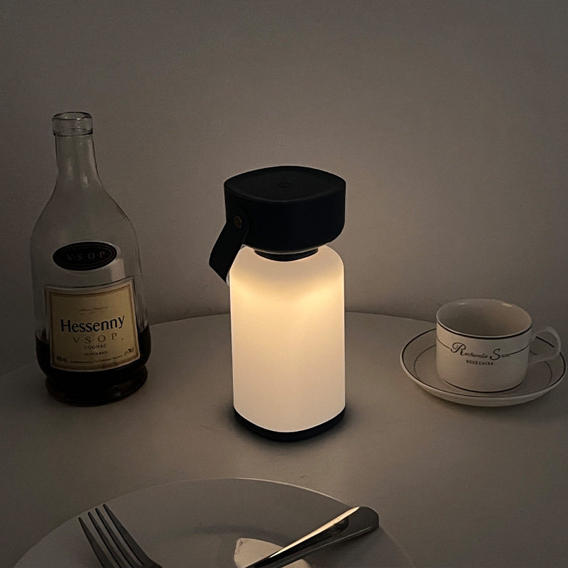 Cross-border hot selling portable outdoor camping creative bedroom simple portable light rechargeable night light dormitory lighting