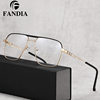 91370 Cross-Border Fashion Men's Anti-Blue Light Glasses Slingshot Gold Wire Frame Metal Export Optical Glasses Can Be Equipped with Glasses