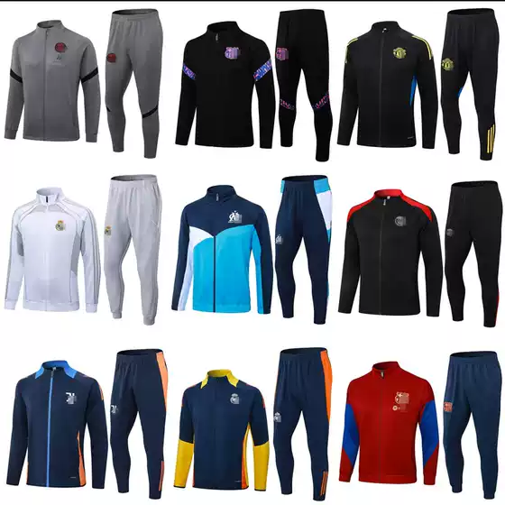 21-26 Long Pull Training Suit Real Madrid Paris Arsenal Manchester United Argentina Juventus Marseille Miami Football Suit