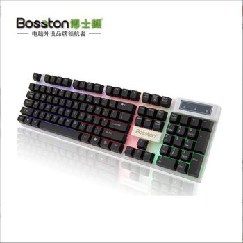 Factory Direct supply computer mechanical feel suspension luminous keyboard e-sports game wired USB keyboard Internet bar wholesale