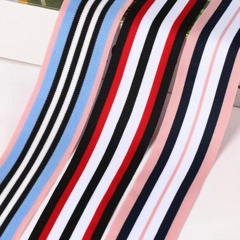 100D Dense Three-Color Stripesd Webbing, Polyester Intercolor Webbing, Clothing Side Strips, Luggage Accessories, Spot Wholesale