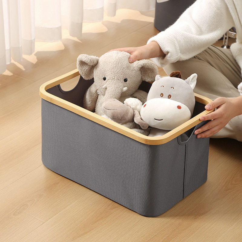 Desktop Storage Basket Bedroom Organize Dirty Clothes Storage Basket Foldable Large Toy Storage Dirty Clothes Basket with Lid