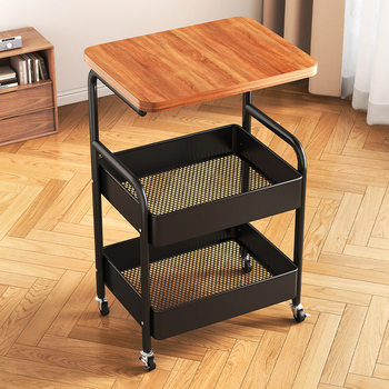Second-Hand Movable Trolley Storage Rack Bedside Table Living Room Sofa Side Table Coffee Table Snack Storage Rack
