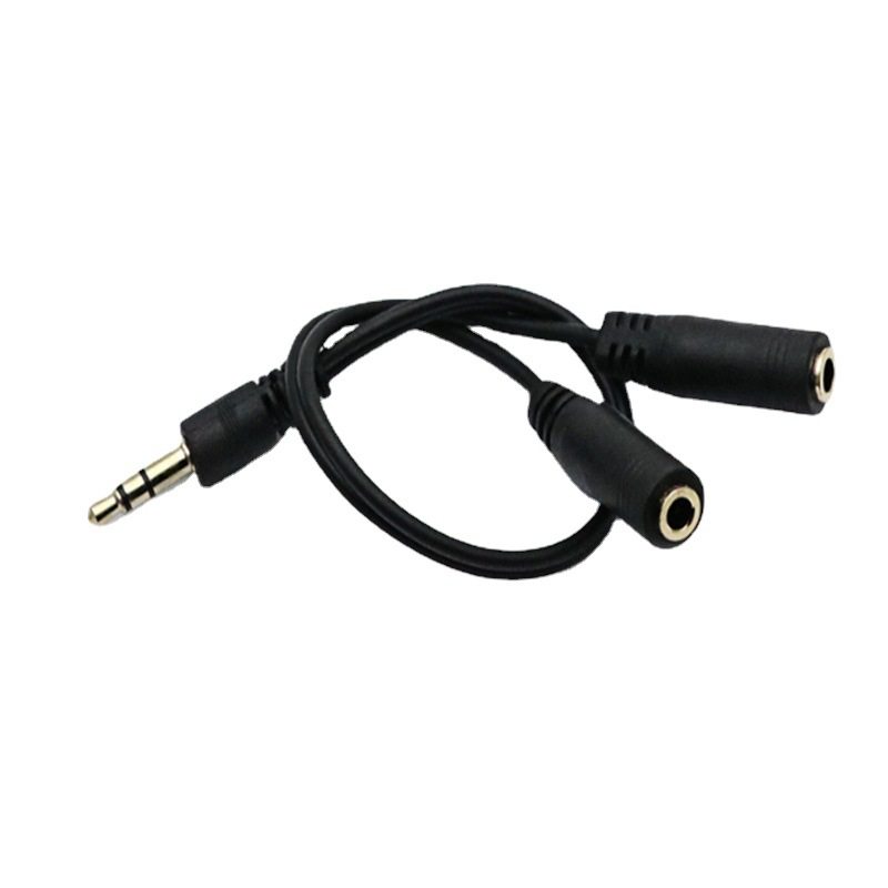 One-two audio cable headset adapter phone computer speaker 3.5 Revolution dual 3.5 female audio cable