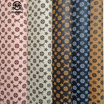 Fashion Brand Design Printed Leather Pvc Artificial Leather Scratch Resistant Box Bag Handbag Stationery Decorative Phone Case Fabric