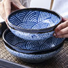 Japanese imported green Haibo ceramic bowl tableware fruit dish plate small Bowl household Japanese salad noodle bowl soup bowl rice bowl