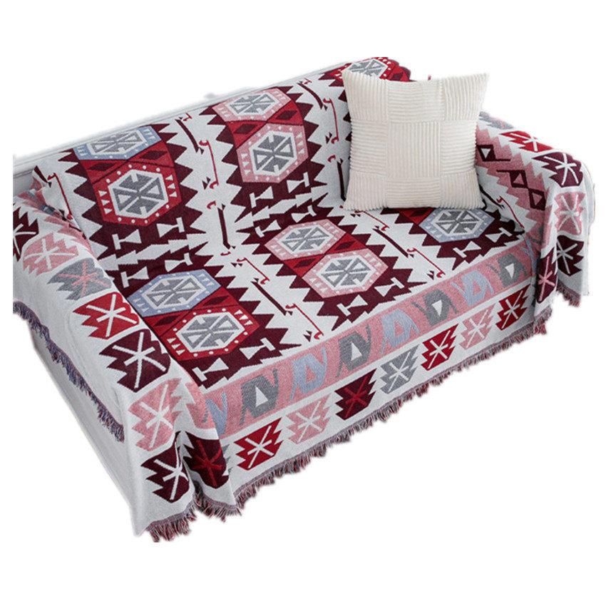 Scandinavian All Year Round Suitable for Stularg Line Blanket Sofa Towel Double-Sided Sofa Cushion Outdoor Camping Style Blanket Coffee Table Tablecloth