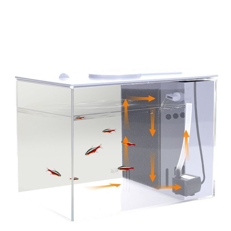 Desktop Fish Tank Aquarium Turtle Tank Goldfish Tank Creative Living Room Small Fish Tank Water Free Landscape Ecological Fish Tank