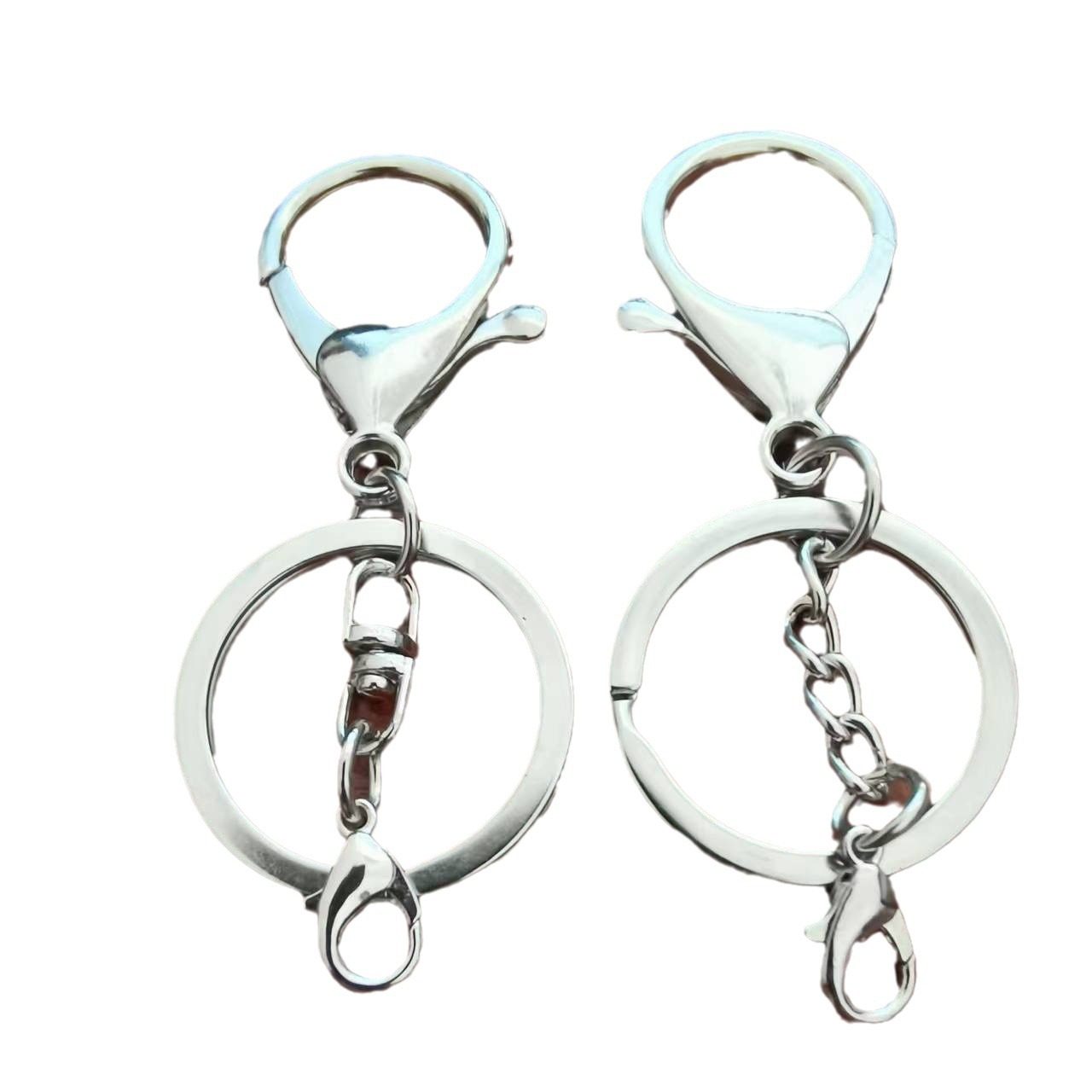 Direct selling lobster clasp four-piece key chain 8-shaped ring lobster clasp key chain acrylic pendant doll pendant