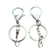 Direct selling lobster clasp four-piece key chain 8-shaped ring lobster clasp key chain acrylic pendant doll pendant