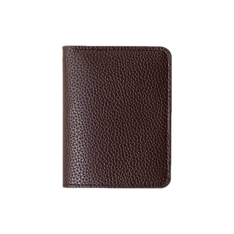 Men's Litchi Pattern Wallet Short Vertical Student Japanese Style Small Ultra-thin Fashionable Trendy Simple Card Bag Korean Style Youth