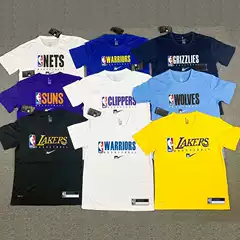 Cross-Border Exclusive New Nba Short-Sleeve Basketball Jersey American Style Lakers Nets Warriors Cotton Short-Sleeve