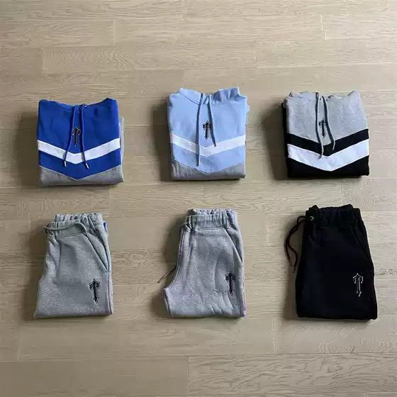 Trapstar V-Stripe Fleece Tracksuit men's embroidery suit original Drip Drill