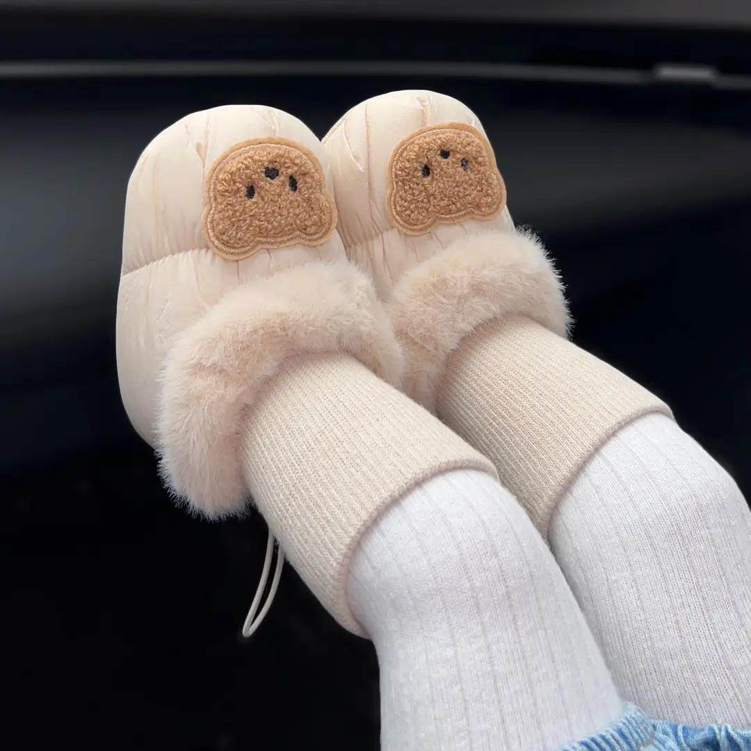 Baby Autumn and Winter Fleece-Lined Warm Long-Tube Shoes for Boys and Girls, Cute Casual Versatile Shoes and Socks for Newborns 0-12