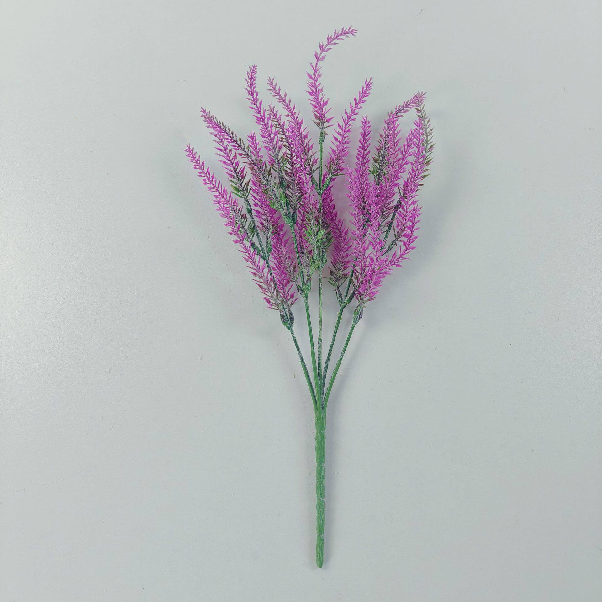麦穗5叉植绒薰衣草仿真家居装饰植绒仿真植物人造花束仿真花批发