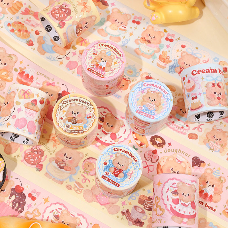 クリームベア 4×4箱【和紙テープ】