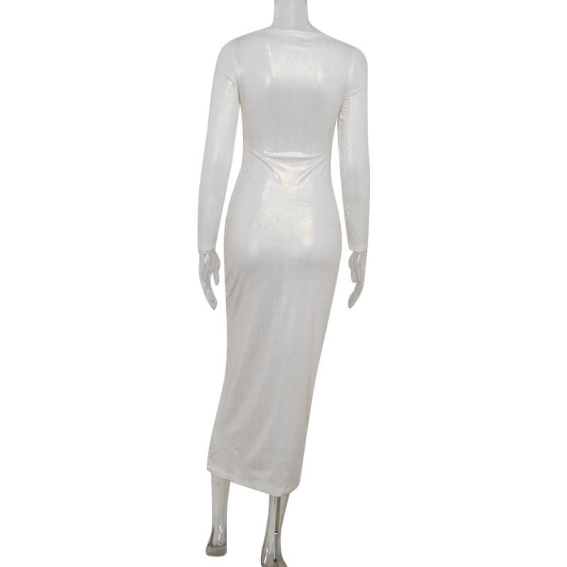 Lace Cutout Sexy Dress Rhinestone Button Detail Bodycon Style for Parties Wholesale Available private label