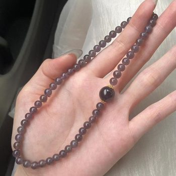 Ash-Colored Bracelet Imitation Hetian Jade Purple Niche Double-Circle Bracelet Purple Temperament Versatile Noble Wealth-Attracting Tourmaline Bracelet