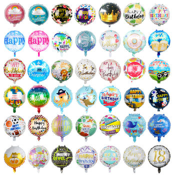 Cross-Border 18-inch Happy Birthday Aluminum Balloon Cartoon Ball Baby Birthday Party Scene Layout Balloon
