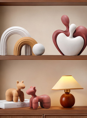 中古风陶瓷马摆件客厅轻奢档电视机柜酒柜装饰品卧室乔迁新居礼物