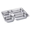 Stainless Steel Indonesian Lunch Box Student Canteen Restaurant Dinner Plate Divided Stainless Steel Fast Food Plate Divided Rice Plate