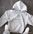 Gray hooded sweatshirt (badge)