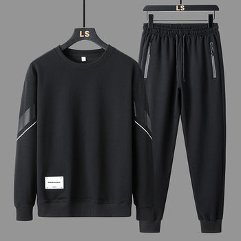 2024 Autumn Main Push Spring Men's Leisure Sports Wear suit Young and Middle-aged Sports Loose Fashion Crewneck Guard