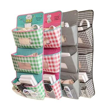Fabric Multifunctional Storage Bag Wall-Mounted Door Wardrobe Underwear Storage Dormitory Sundries Multi-Layer Storage Storage Bag