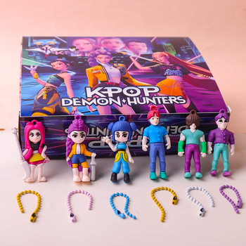 Cross-Border Kpop Hunter Girl Group Doll Blind Box Cave Fun Poke Children's Fun Party Pvc Doll Blind Box