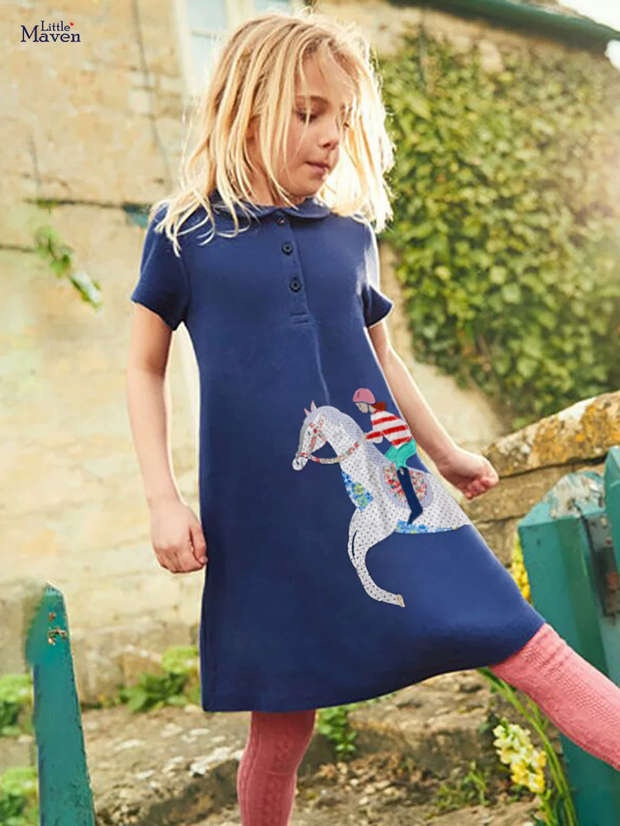 Children's Dress, Cartoon Girls' Dress, New Summer Girls' Short-sleeve Dress