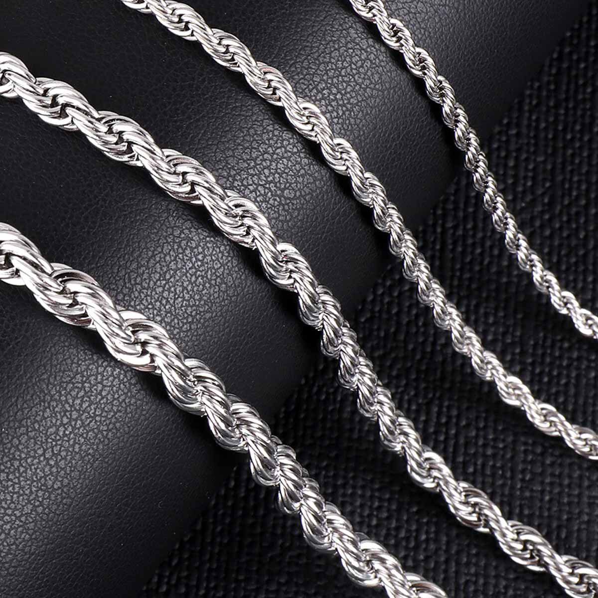 Cross-border European and American fashion hip hop trend long chain high sense neck chain twist chain lobster buckle necklace necklace wholesale