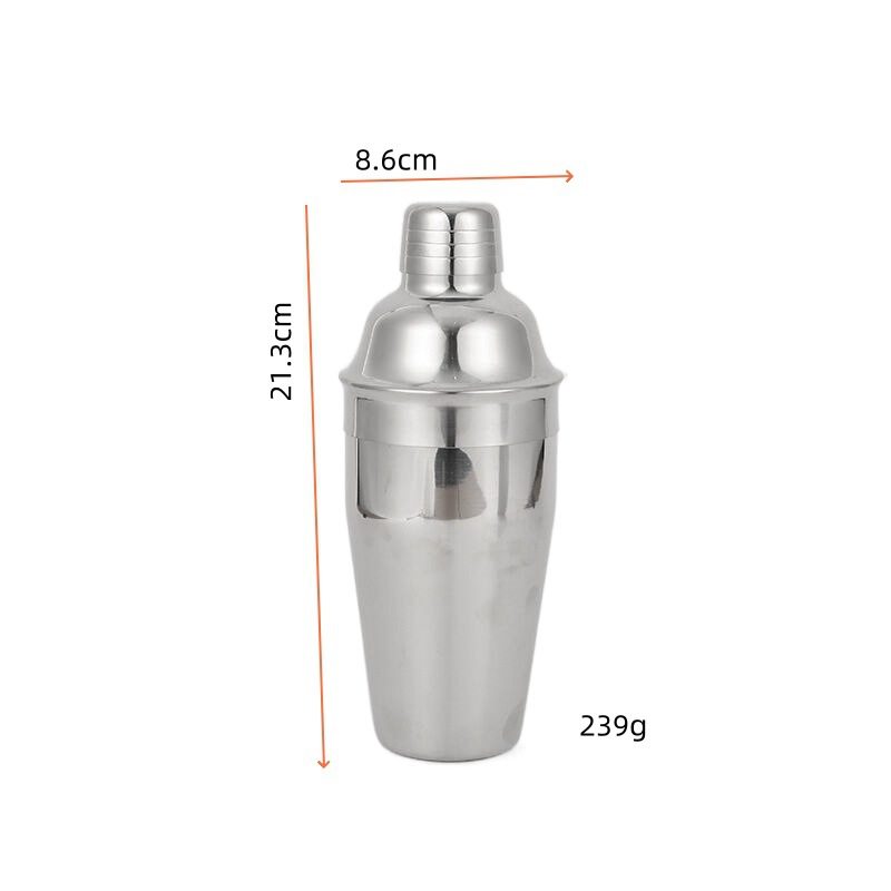 Cross-border explosions wooden frame bartender set stainless steel 550ml shake cocktail bar tools full set of 13 pieces