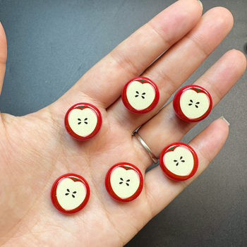 Apple Bracelet Accessories Braided Rope Acrylic Double-Sided High-Definition Printing Through-Hole Loose Beads DIY Handmade Beads