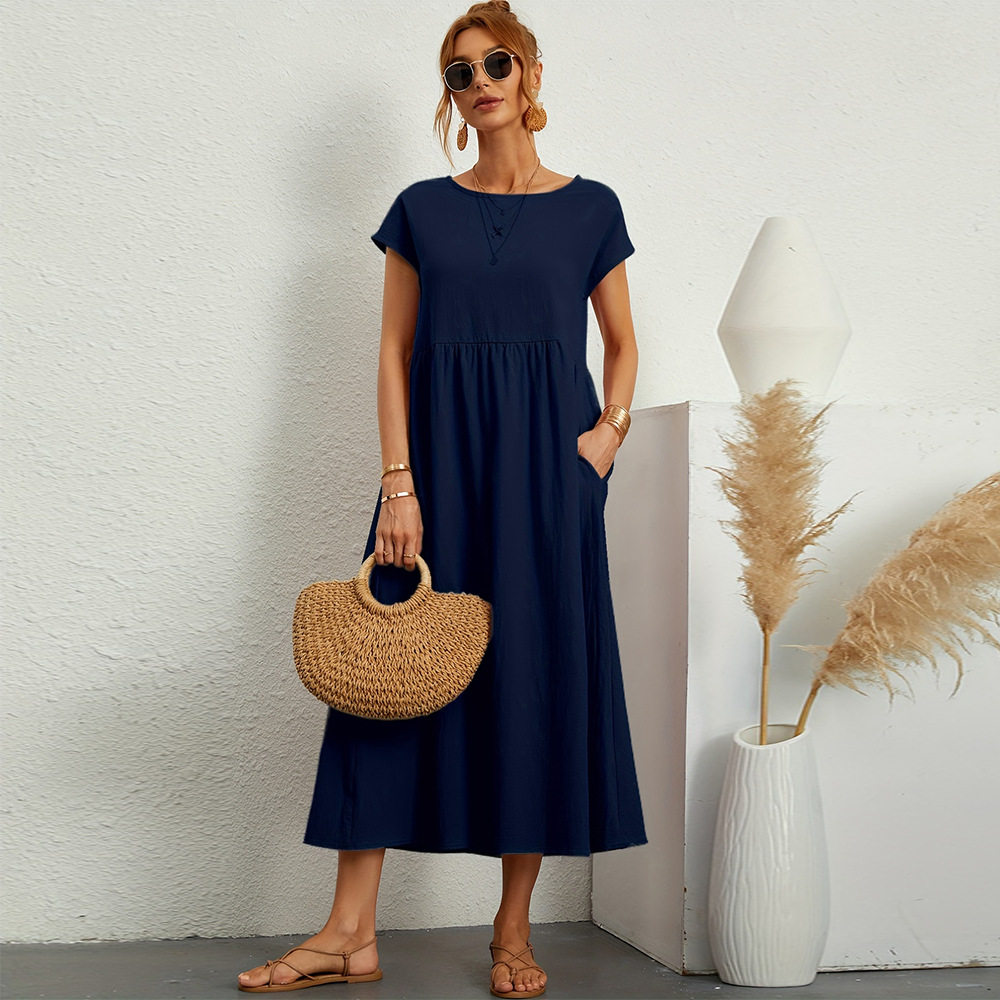 Elegant Long Casual Dress for Women Fashionable Comfortable Versatile Ideal for Home Travel and Leisure