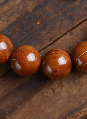 紫金鼠精工打磨正圆天然原籽手串