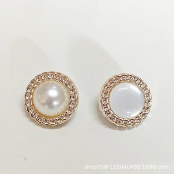 Exquisite Plastic Electroplated Round Hand-Sewn Buttons for Shirts, Dresses, Windbreakers, Sweaters, Knitwear, Jackets and Clothing Buttons