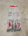 Light gray fake two-piece pants