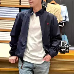 RL Ralph pony label old cadres fall and winter jacket cotton lapel casual blouse retro versatile jacket men embroidery