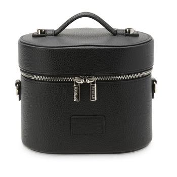 Foreign Trade Lychee Pattern Leather Cosmetic Bag with Hand-Held and Cross-Body Straps, Pu Leather Cosmetic Case, Large Capacity Travel Cosmetic Bag