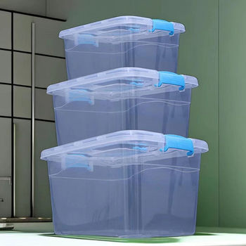 Small Pharmacy Toy Storage Box Plastic 30L Transparent Large Storage Box Moving Storage Box Sundries Storage Box